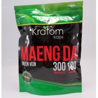 Kratom Kaps - Maeng Da  (Green Vein) Organic Capsules (300ct)